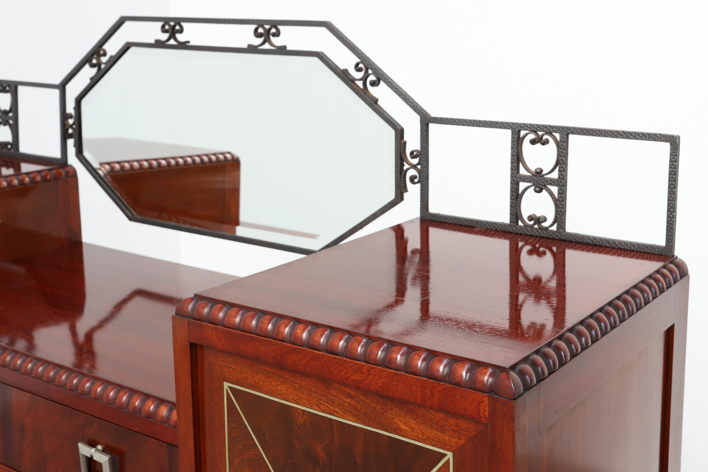 Art Deco marquetry cabinet by De Coene, Belgium, ca. 1925 thumbnail